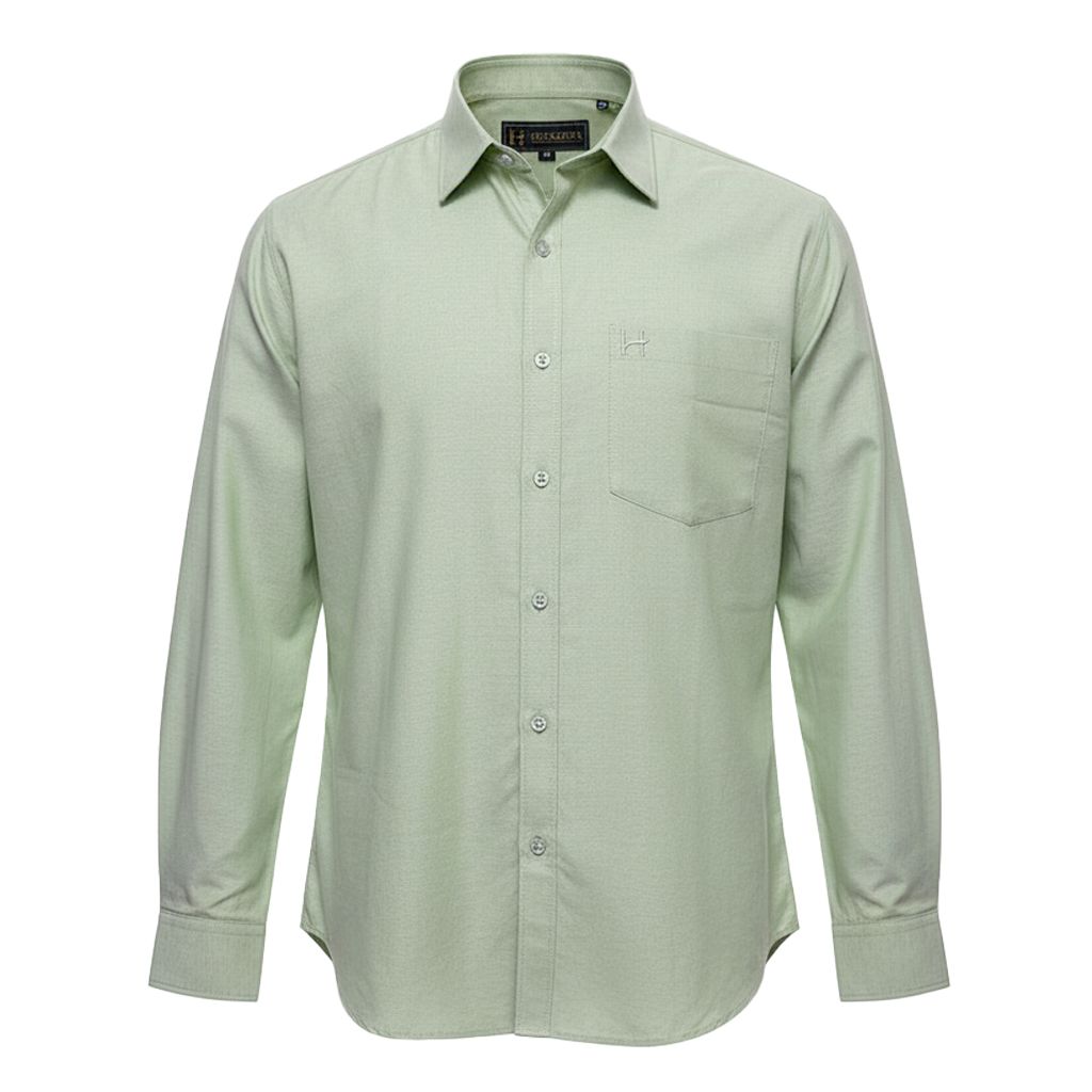 Hevastra Light Green Oxford Shirt