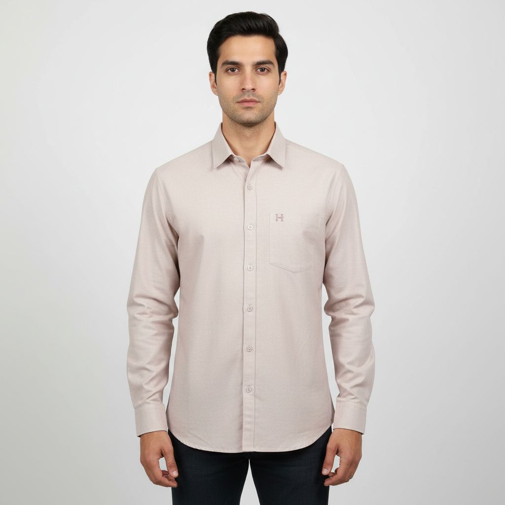 Dusty Rose Oxford Shirt by Hevastra